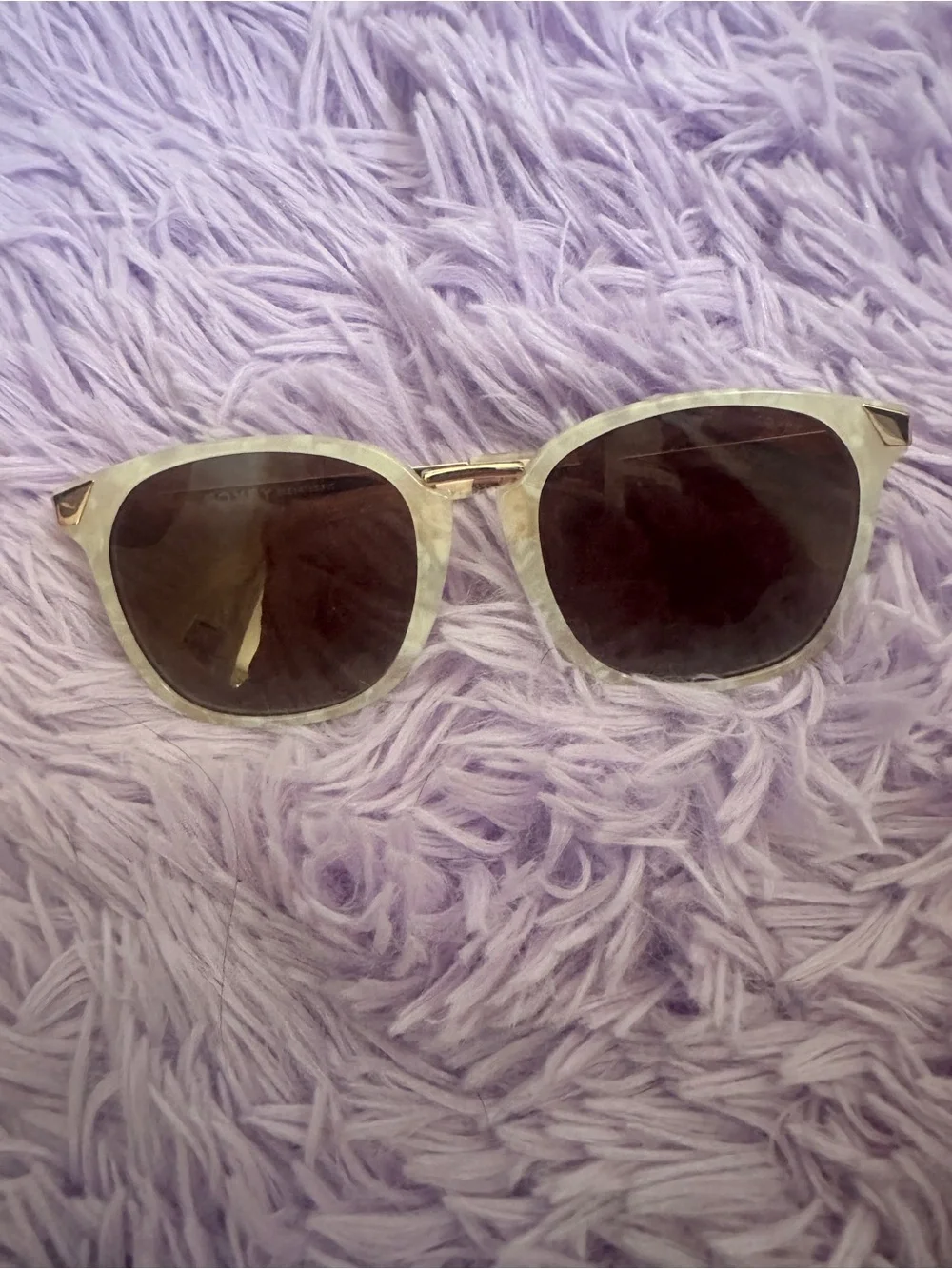 Covry Women's Sunglasses in Ivory with Dark Lenses